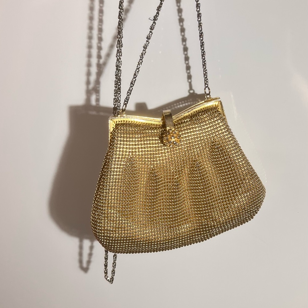 Elegant Gold Chainmail Evening Bag